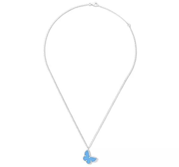 vca四叶草带钻项链系列,vca梵克雅宝四叶草项链