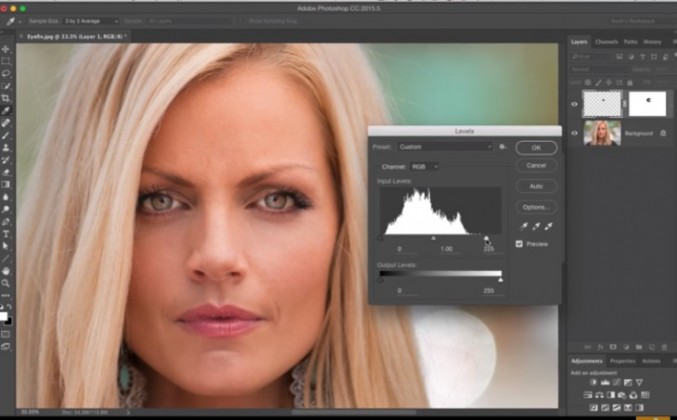 ps怎么修眼白偏色,ps修复眼睛大小眼