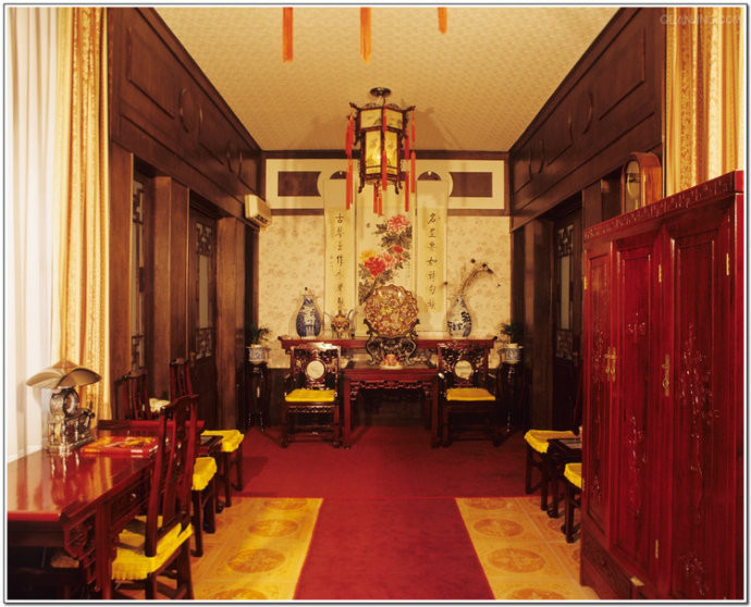 中式书房家具布置,中式家具怎样布置客厅