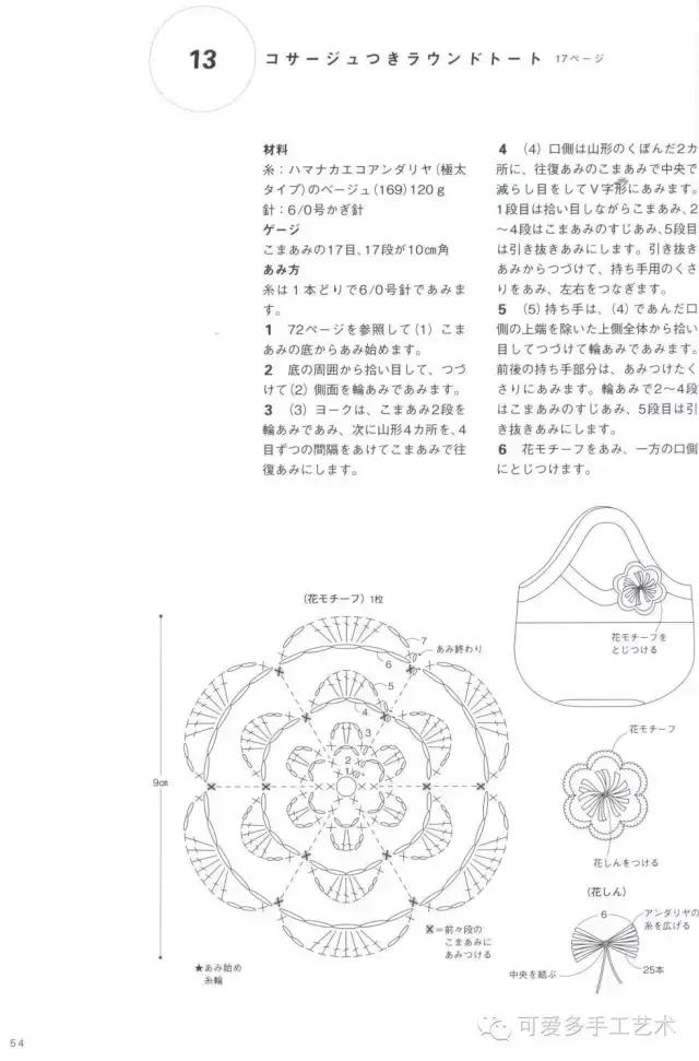 蛋糕草莓包包钩针编织图解,单肩斜挎钩针包包图解大全