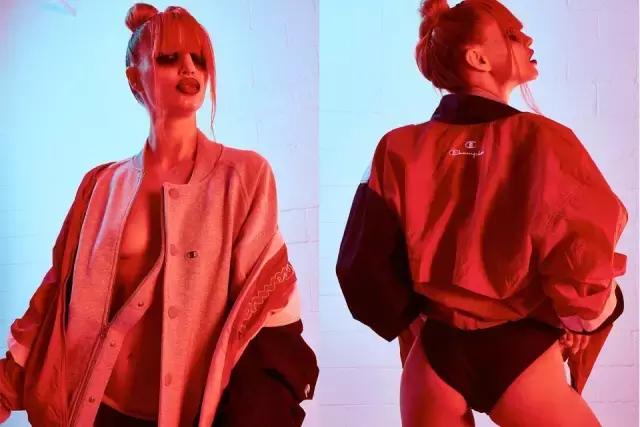 穿了一件特别新的卫衣,穿了一件很喜欢的卫衣