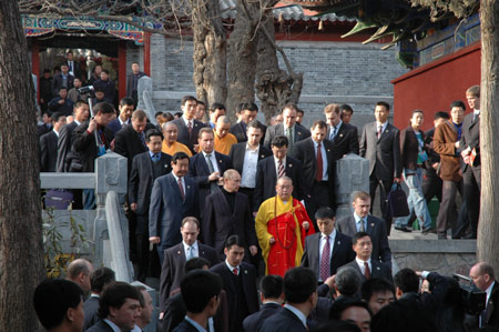 普京少林寺武僧比武完整版,普京当年访问少林寺