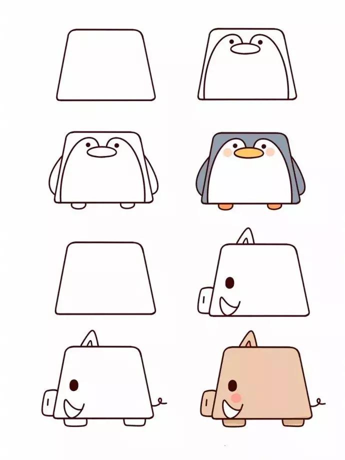 简笔画笔画小动物,简笔画大全小动物简笔画