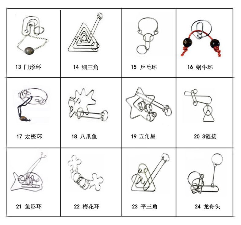 几字扣解环全套解法,解环解扣图解大全