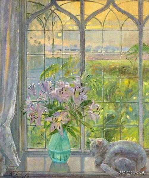 窗外的风景绘画油画,手工油画教程窗外的风景