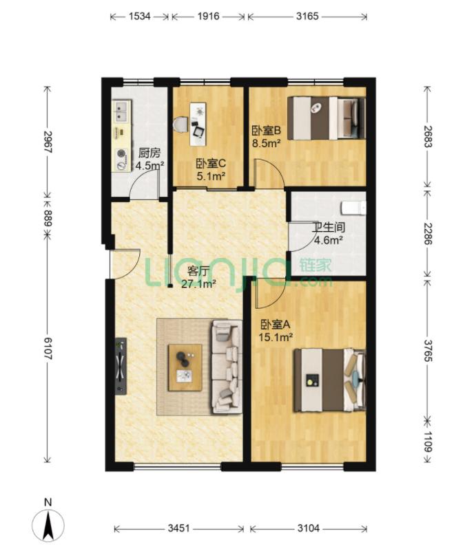 650万北京房子,小户型海淀房子推荐