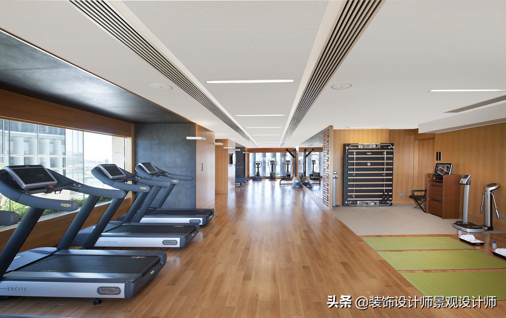 公司健身房设计效果图,书房健身房二合一设计效果图