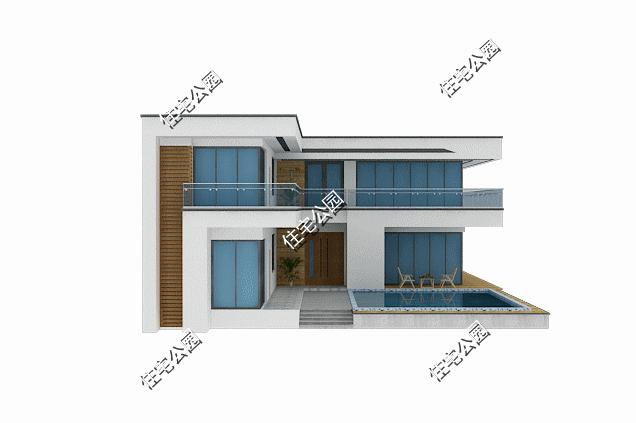农村室内泳池建造方法,现代风别墅带庭院泳池设计图