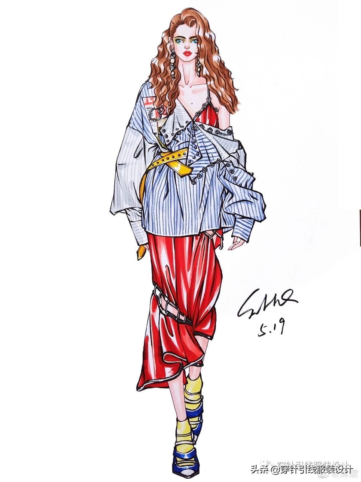 效果图手绘服装,效果图大全70-80平三室