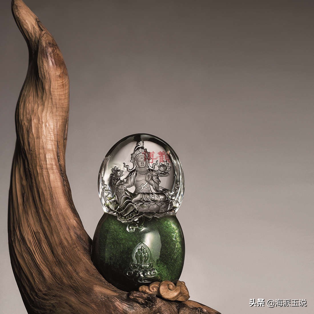 密教石刻造像,水晶内雕密宗佛像