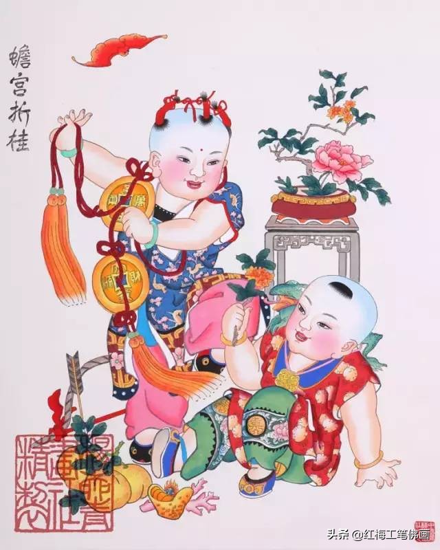 民俗创意年画大全,年份年画简单又好看