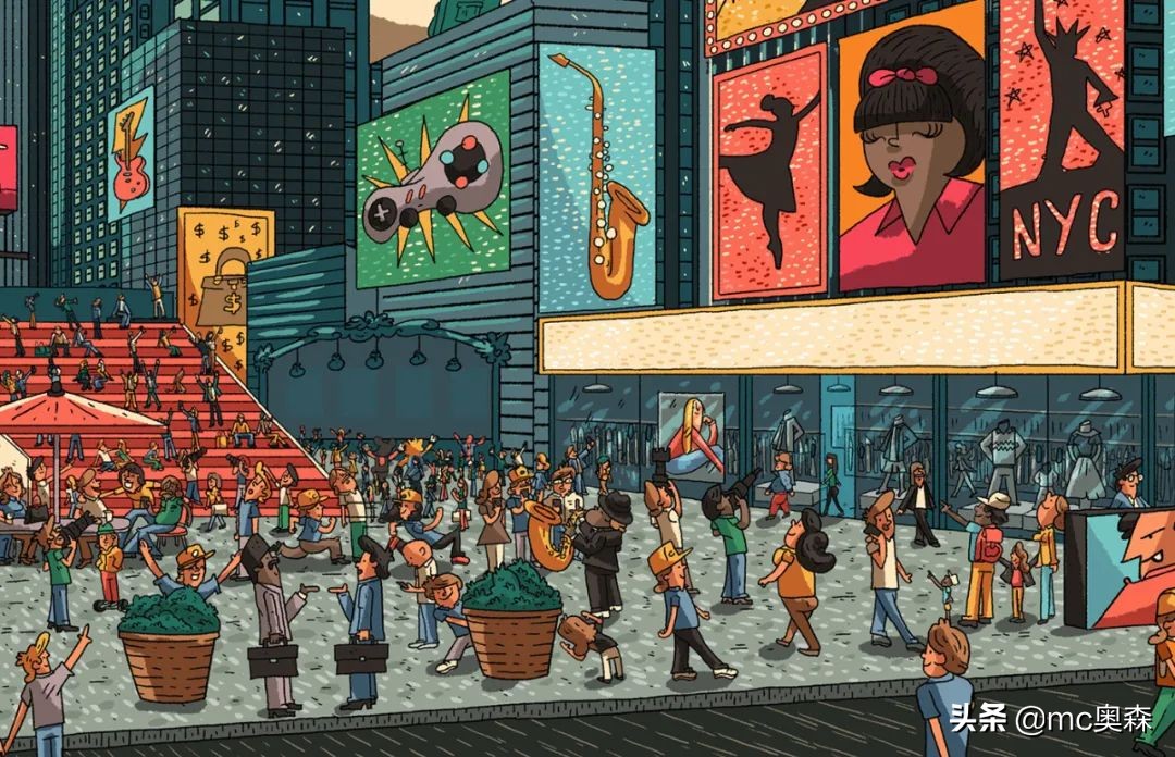 简单又能让人眼前一亮的插画配色,一组很有视觉震撼力的插画作品