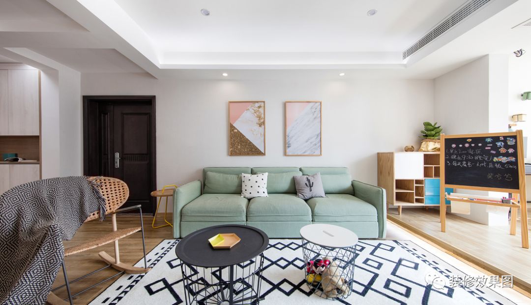 北欧130平米小户型图,经典2室一厅户型北欧风