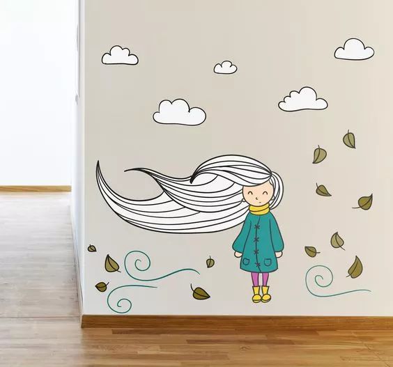 你家的墙贴,墙绘自己的家