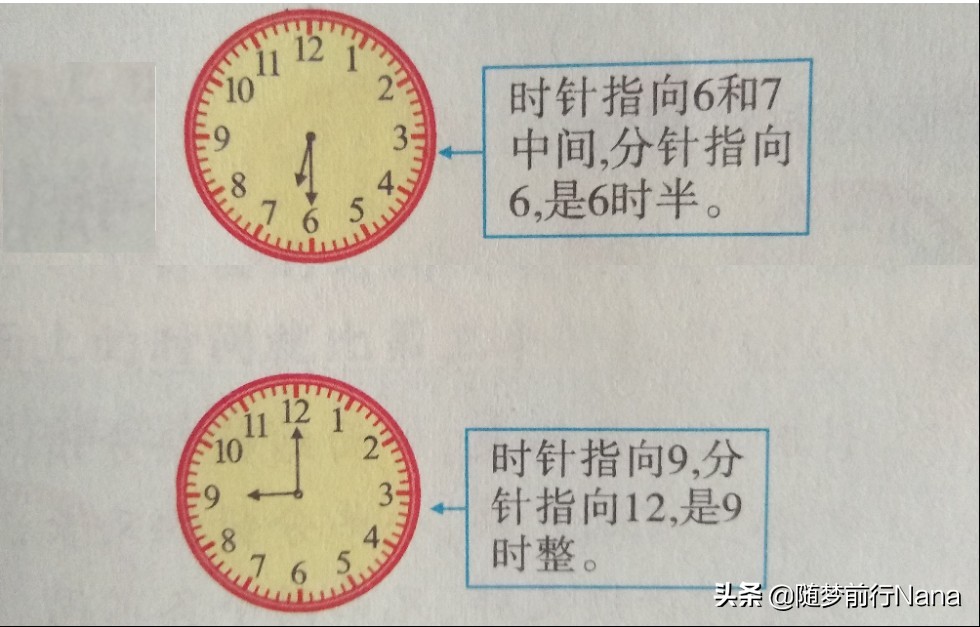 小学数学一年级认识钟表练习复习,小学一年级数学第7单元认识钟表