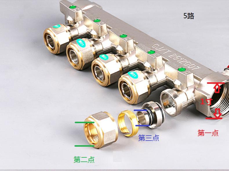 地暖中分集水器图解,地暖管的分水器