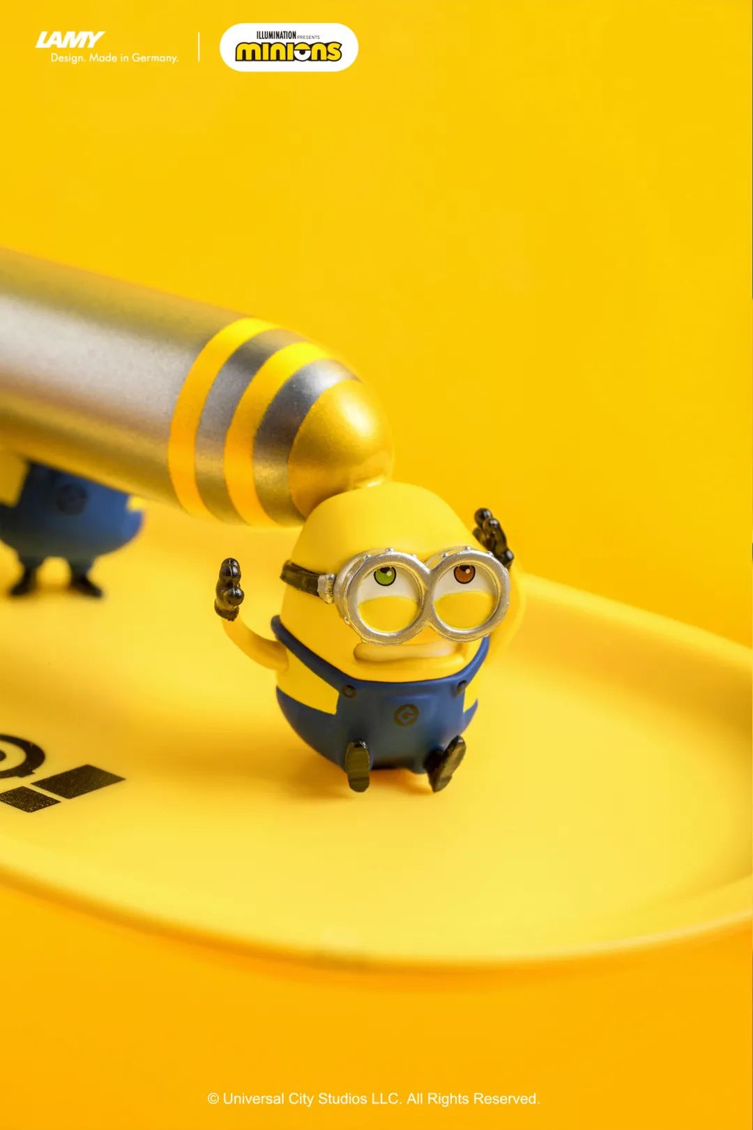 凌美环球影城联名钢笔,环球影城小黄人联名手办
