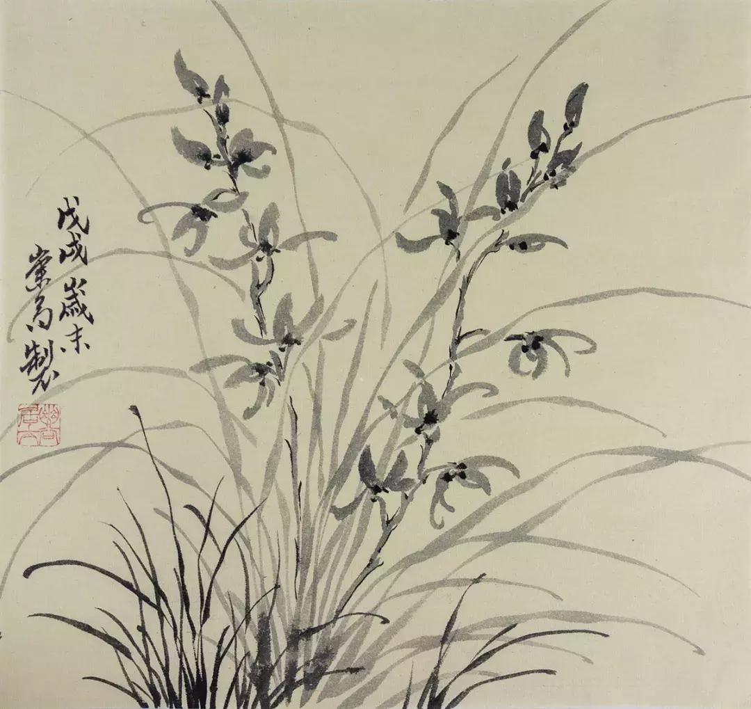 梅兰竹菊国画中的山石画法,梅兰竹菊国画写意教学视频