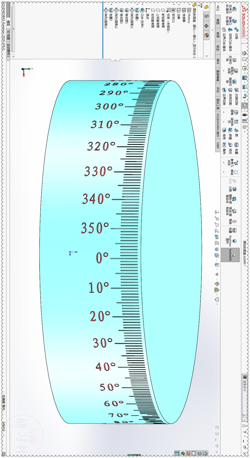 solidworks如何制作刻度盘,solidworks如何画半圆刻度盘