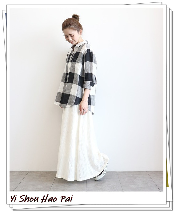 防晒亚麻开衫格子中长,亚麻防晒开衫