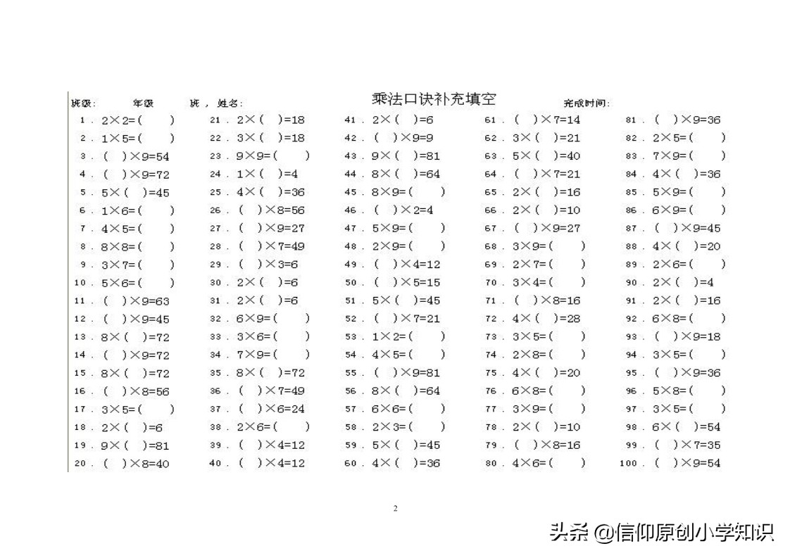二年级数学下册用2-6乘法口诀求商,二年级乘法口诀思维导图简单画法