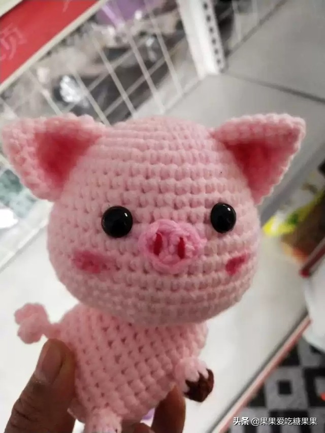 十二生肖小猪玩偶钩织图解,飞天小猪钥匙扣