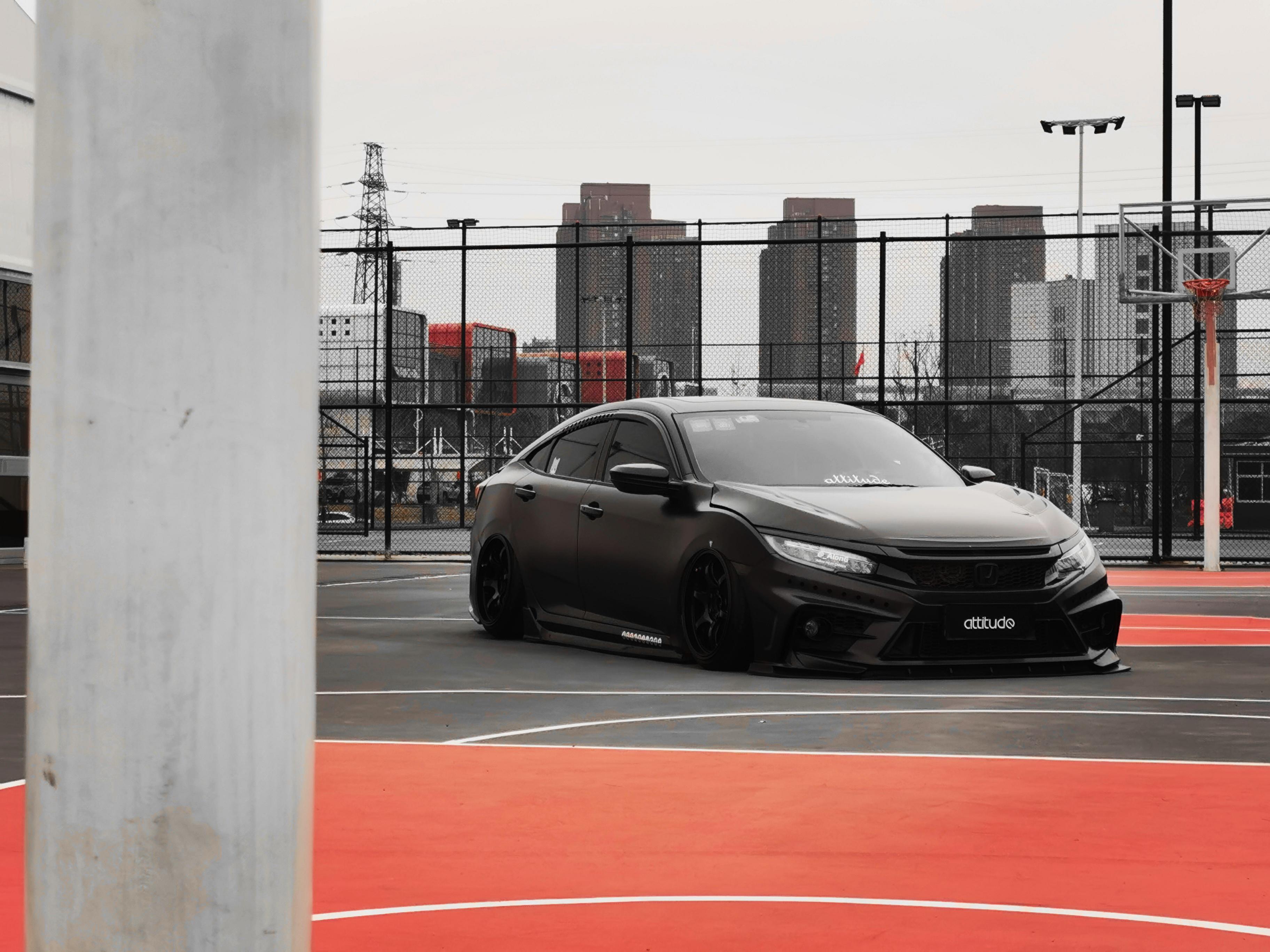 十代思域外观黑白改装方案,十代思域全黑改装