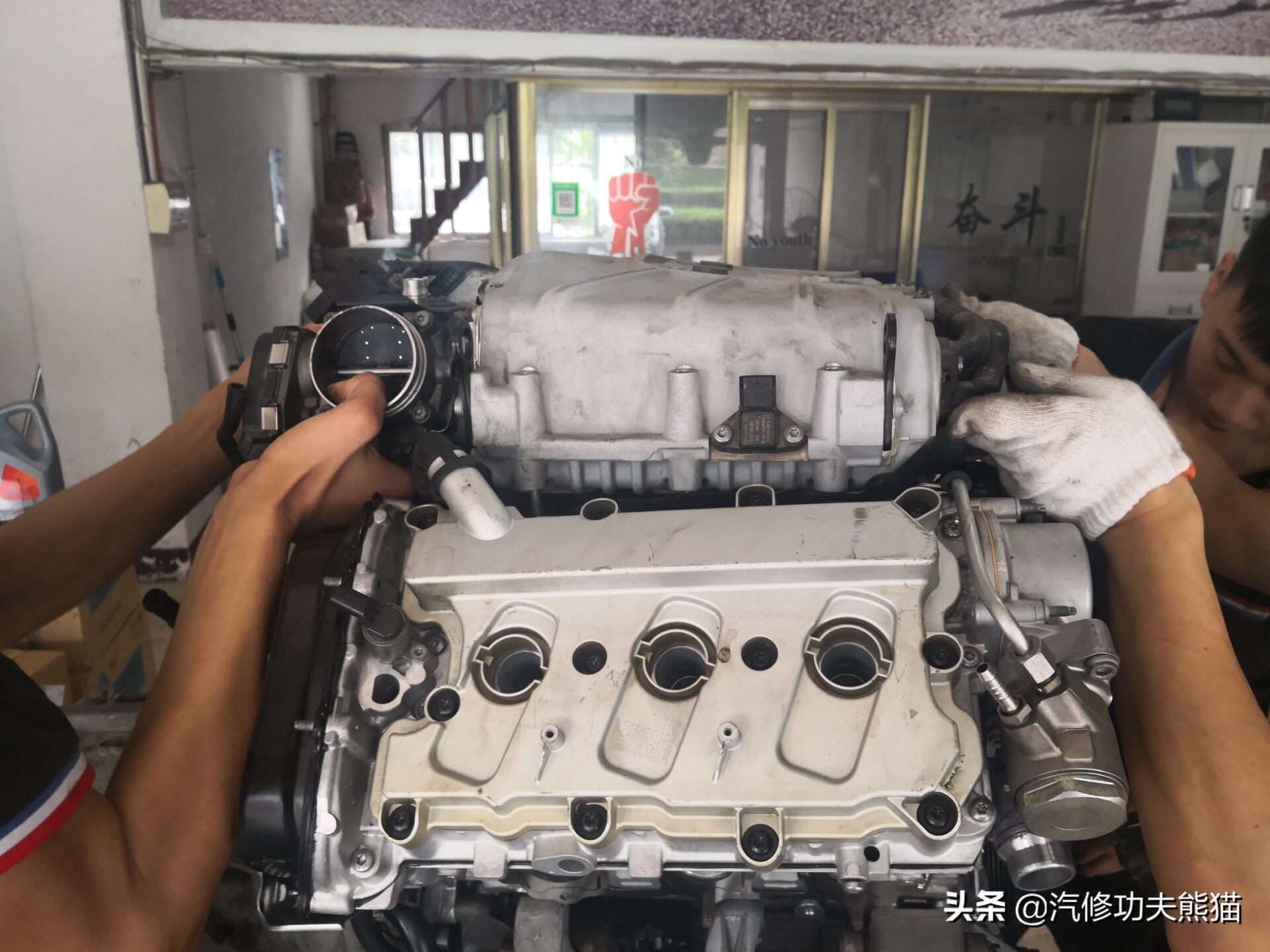 能拉动波音747的大众神车途锐烧机油治理，修完了又可以拉飞机了