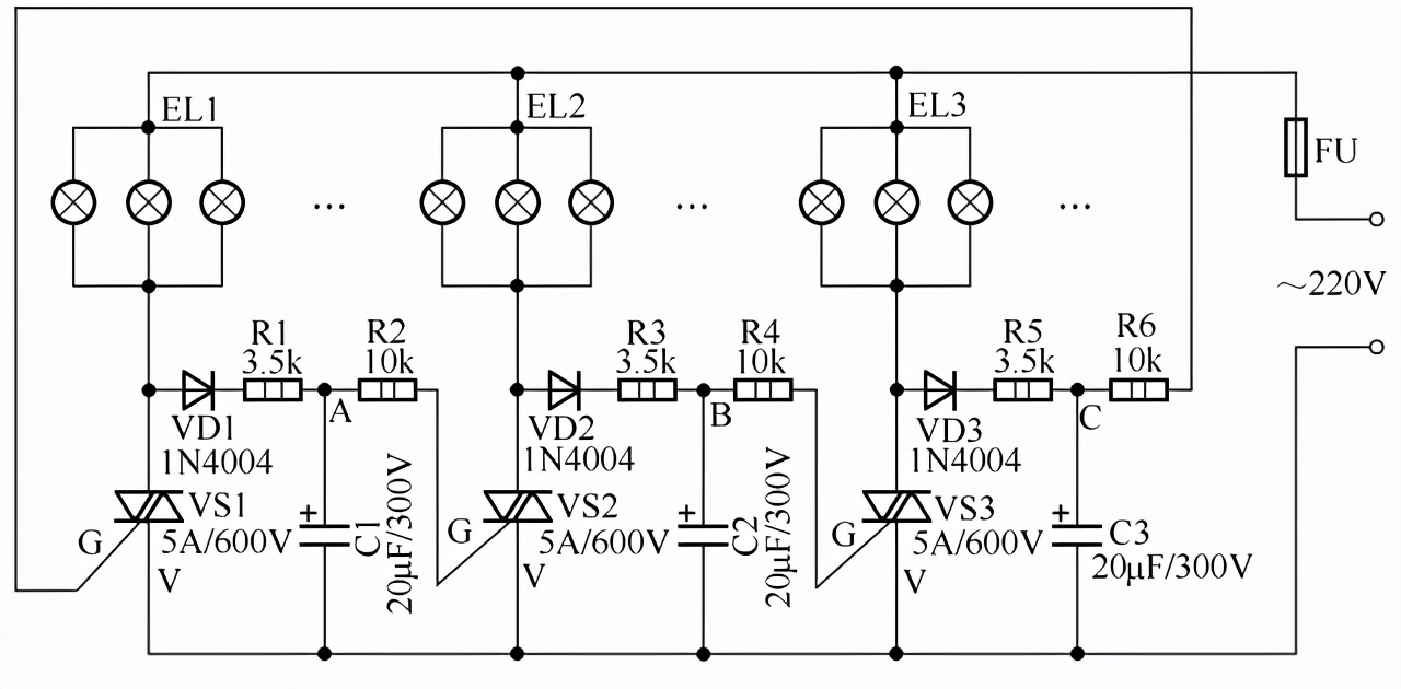 泛光照明控制原理图,线性驱动照明原理图解说明