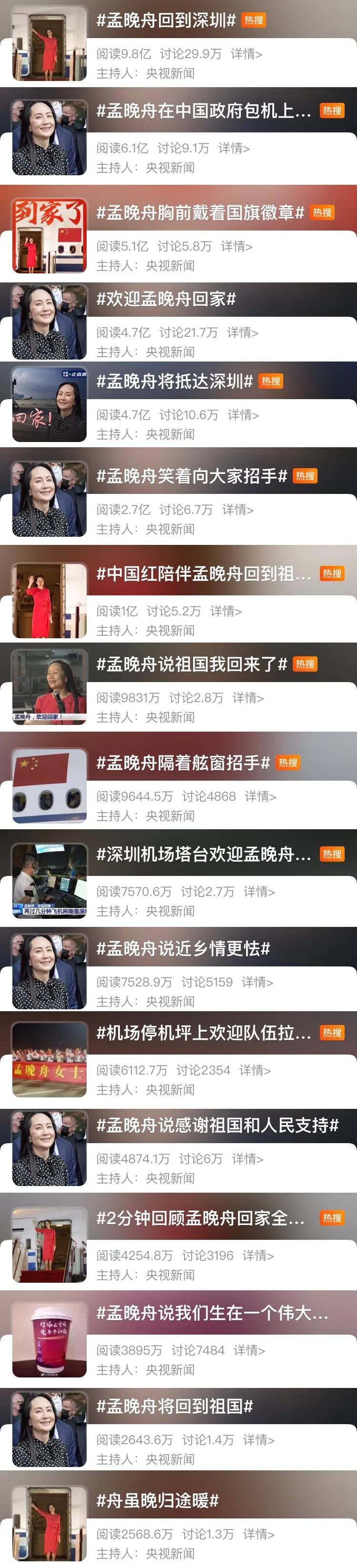 点赞超亿的直播,孟晚舟回国感言视频回放新闻