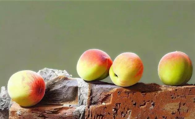 冷军画桃子图片大全,冷军画桃子放大5倍