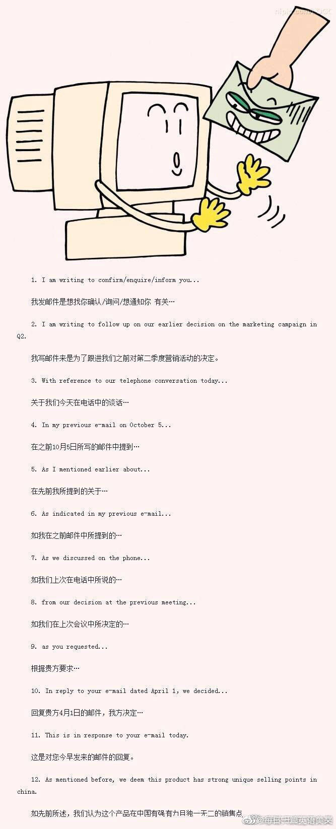 商务英文邮件必背100句,商务英语邮件问候语常用语有哪些