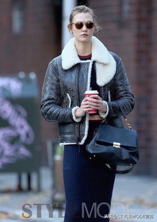 立领复古冬季机车夹克,冬季保暖机车夹克套装时髦搭配