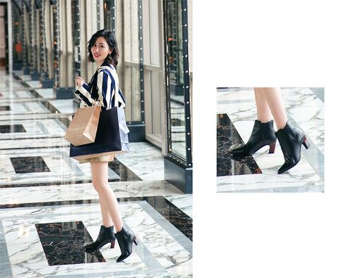 黎贝卡短靴,黎贝卡方头靴