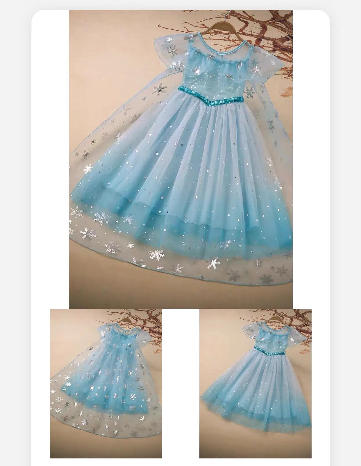 夏款艾莎公主裙,重磅推荐艾莎公主裙