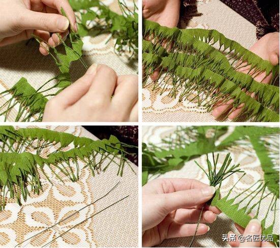 超简易手工环创,树干手工制作环创