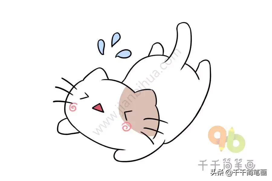 画画教程简单可爱卡通小猫的爪子,可爱小猫画法简单又好看