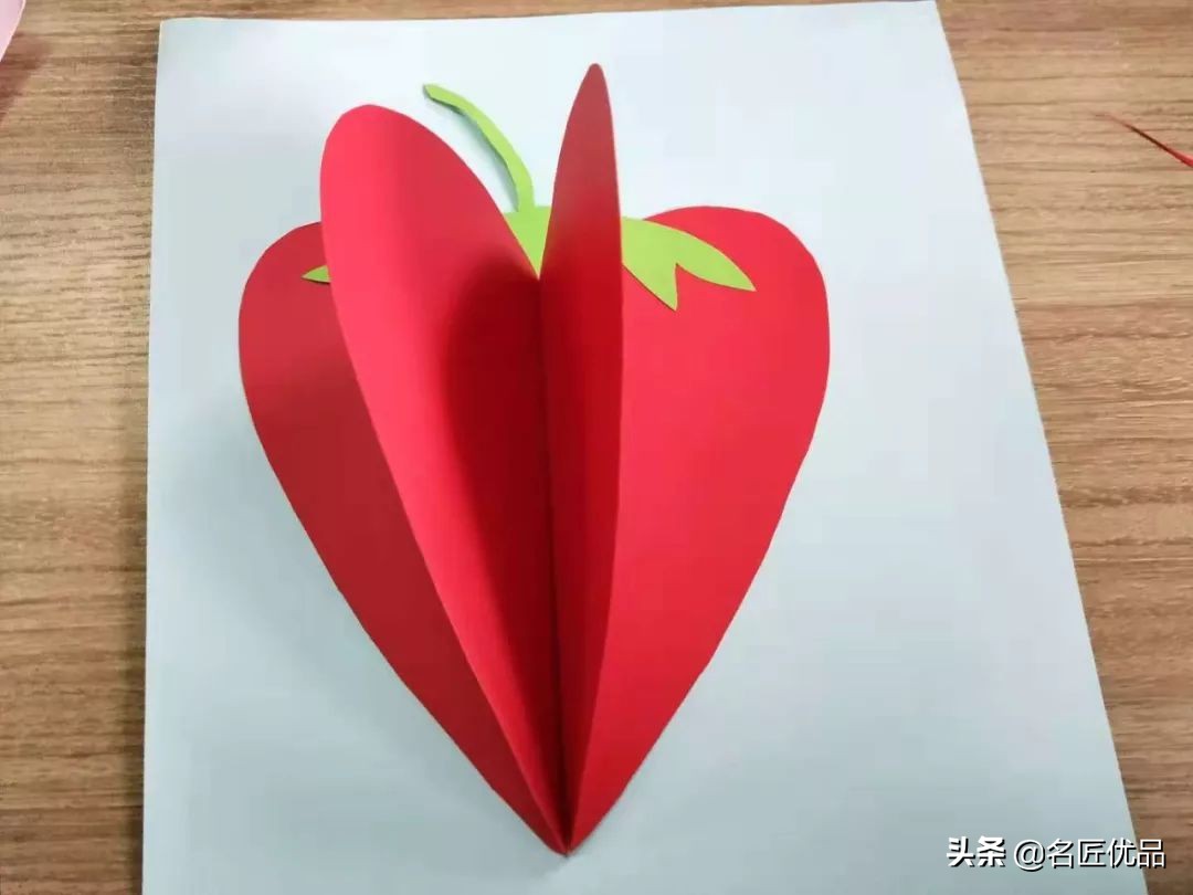 草莓叶子剪纸图,对称草莓剪纸