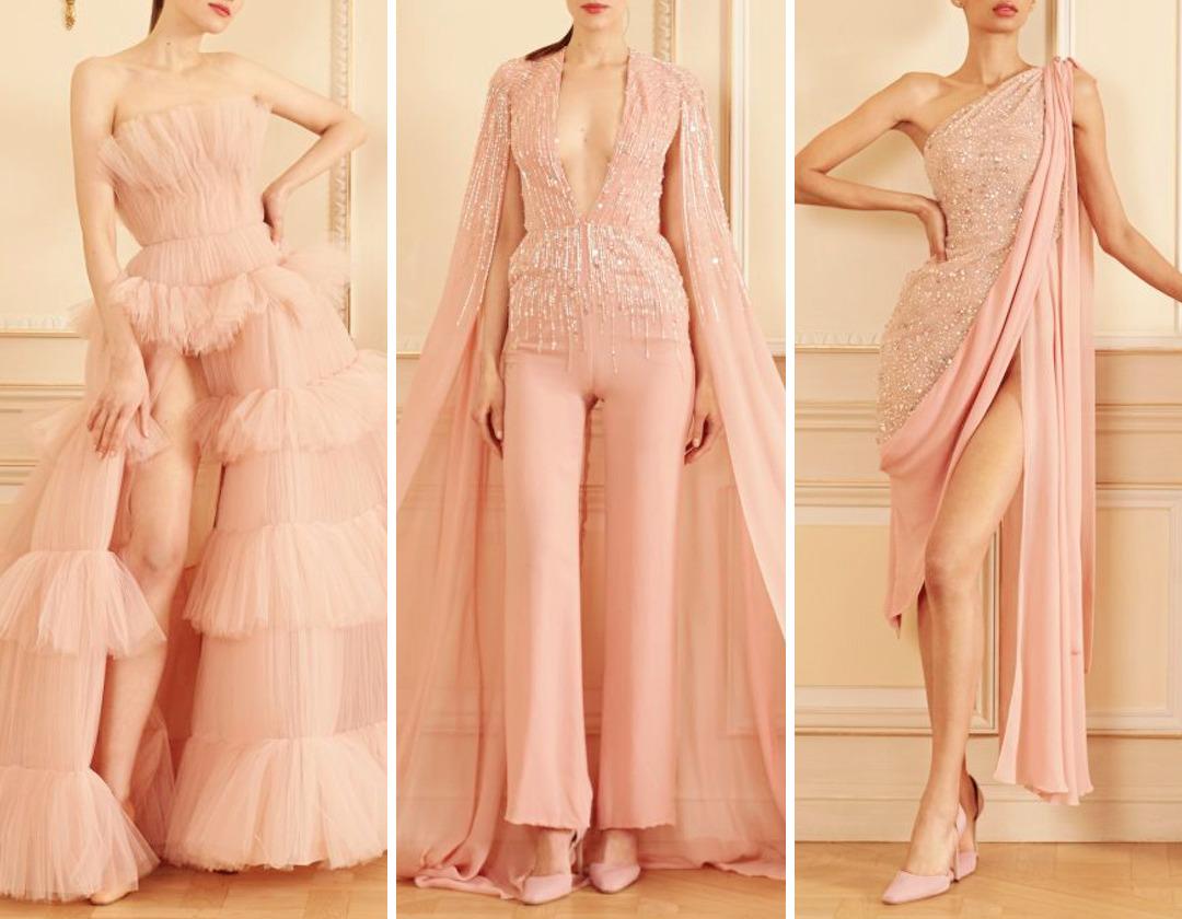 GeorgesHobeika甜美少女高定礼服:粉嫩闪光刺绣,清新宫廷风