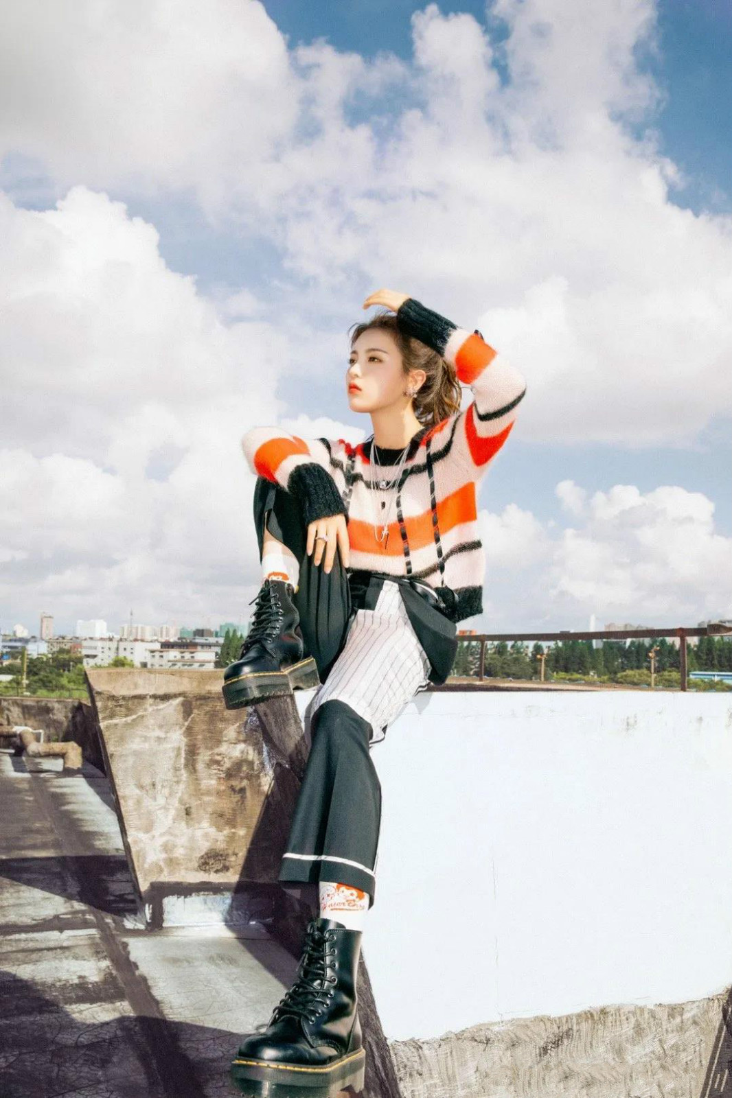 秋冬马丁靴显高显瘦穿搭技巧,短腿粗腿穿马丁靴