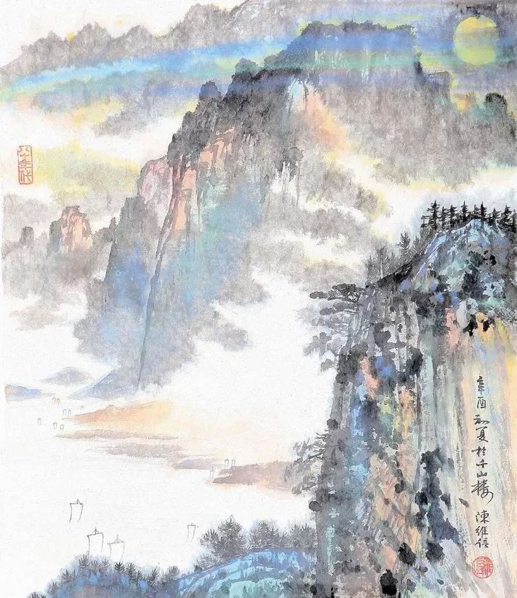 陈良宗山水画作品欣赏,陈家振山水画作品欣赏