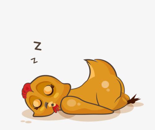 小鸡睡着了写一段话,小鸡睡着了是什么样子的