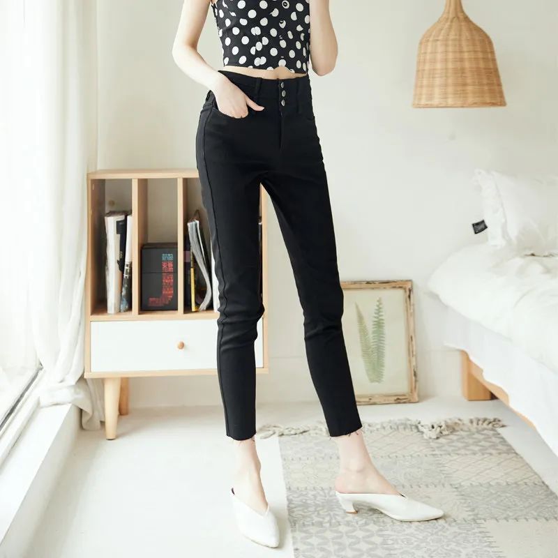 2019新款魔术裤时尚百搭高腰显瘦,裤子显瘦魔术裤