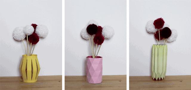 小学生手工折纸花瓶简单漂亮,折纸花瓶配哪种花好看