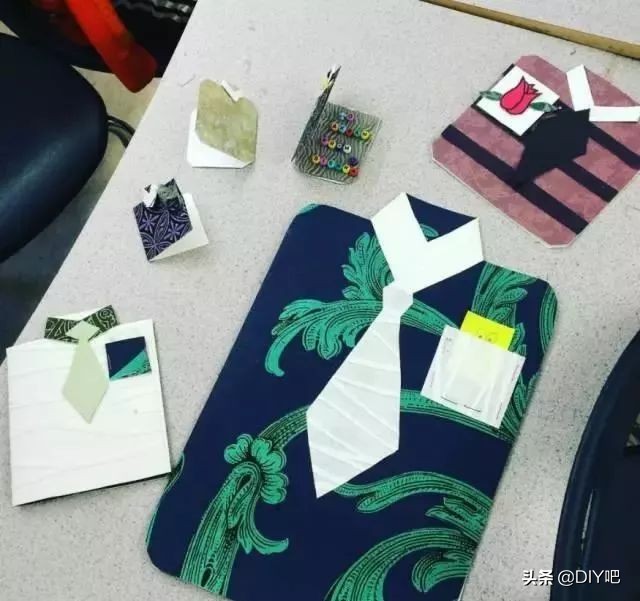 父亲节礼物手工教程使用白色的纸,8-12岁父亲节手工礼物卡纸