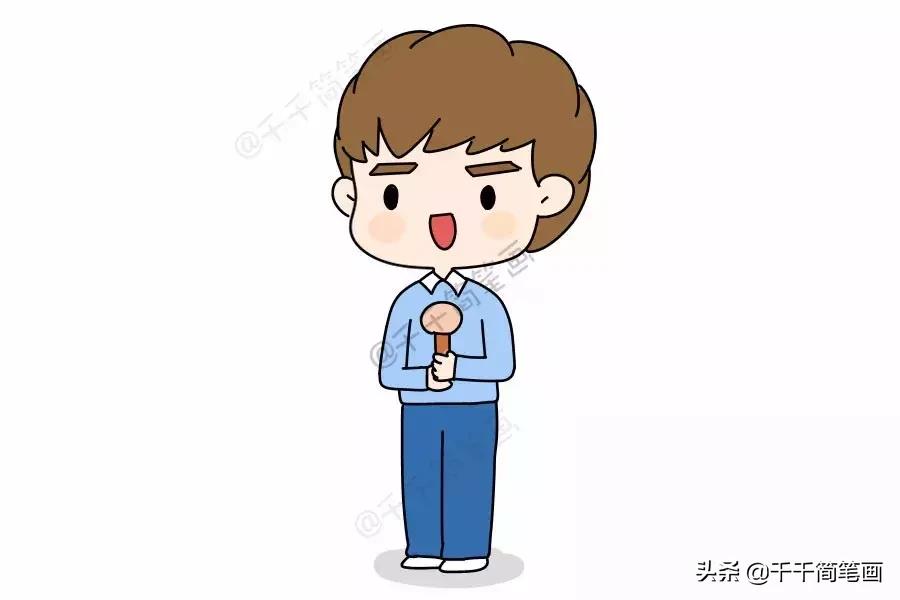 人物创意简笔画儿童,家长特色简笔画