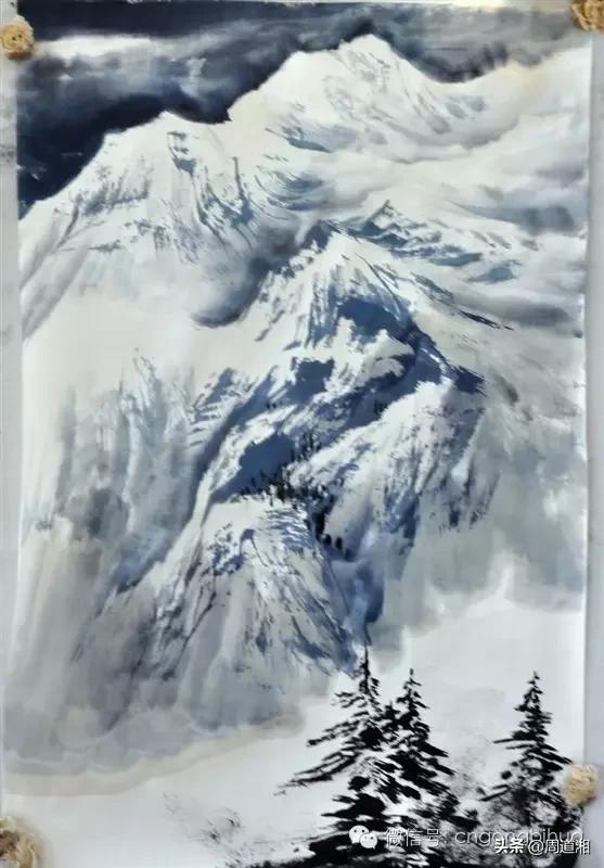 曾刚画山水画上色讲解,如何画山水画教学视频