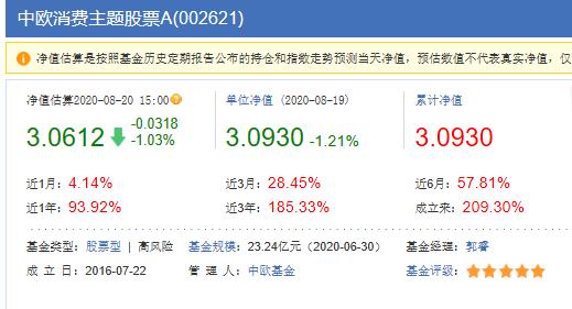 大消费基金前五名,近三年最牛的消费基金