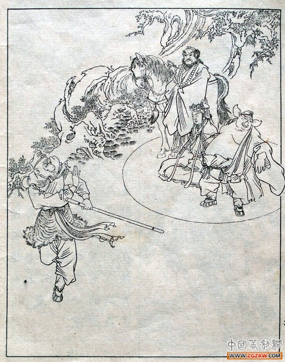 《西游记》之三打白骨精背景图,西游记三打白骨精文字版图文