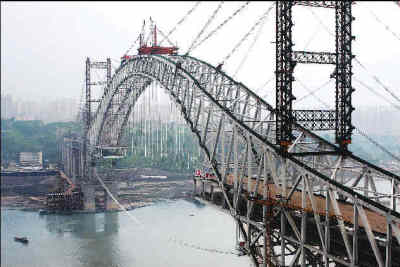 世界最长拱桥重庆朝天门长江大桥,朝天门长江大桥和千厮门大桥